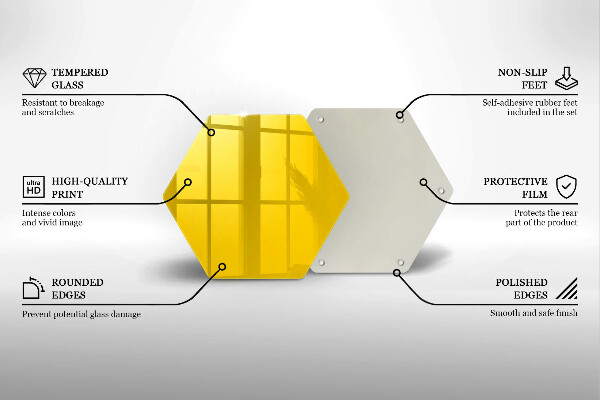 Tabla de cortar de vidrio Amarillo