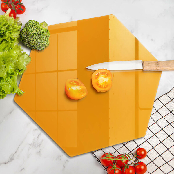Tabla de cortar de vidrio Color amarillo oscuro