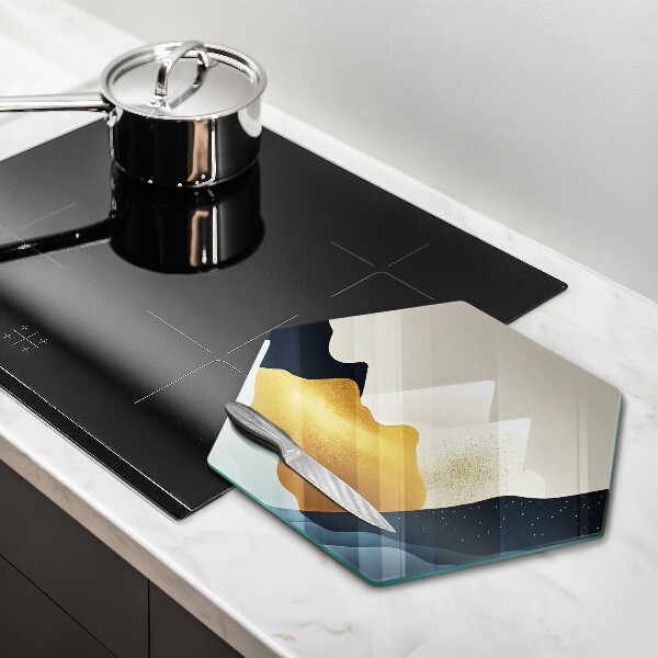 Tabla de cortar de vidrio Montañas abstractas