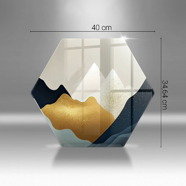 Tabla de cortar de vidrio Montañas abstractas