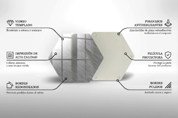 Tabla de cortar de vidrio Fondo de textura metálica
