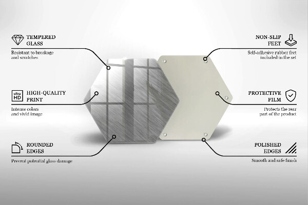 Tabla de cortar de vidrio Fondo de textura metálica
