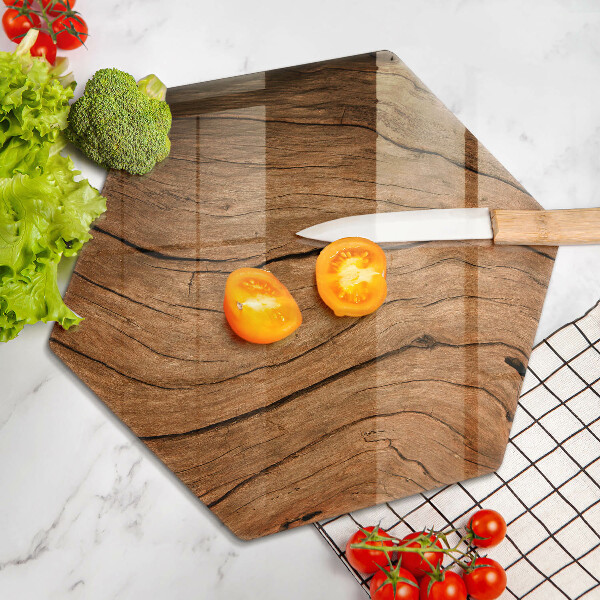 Tabla de cortar de vidrio Textura de tablero de madera