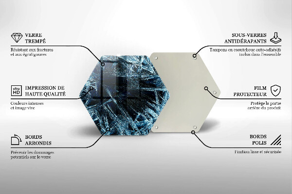 Tabla de cortar de vidrio Estructura del hielo afilado