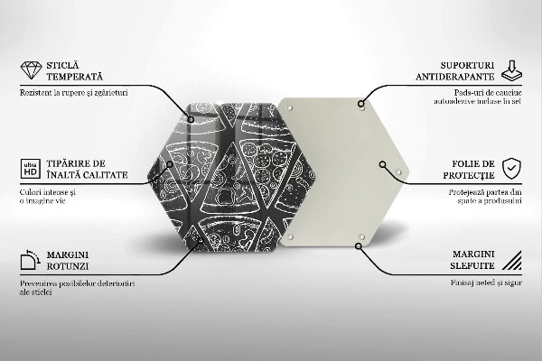 Tabla de cortar de vidrio Ilustración de pizza
