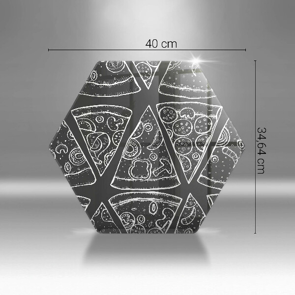 Tabla de cortar de vidrio Ilustración de pizza