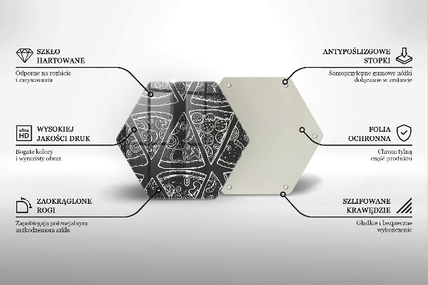 Tabla de cortar de vidrio Ilustración de pizza