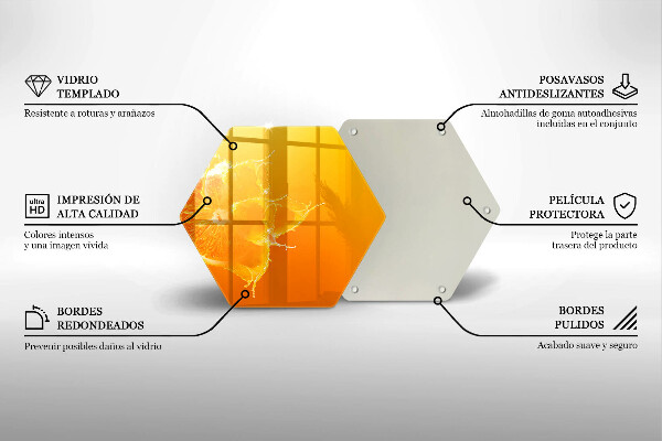 Tabla de cortar de vidrio Fruta jugosa de naranja