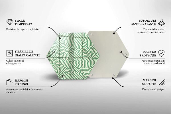 Tabla de cortar de vidrio Líneas abstractas