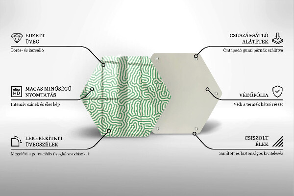 Tabla de cortar de vidrio Líneas abstractas