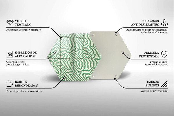 Tabla de cortar de vidrio Líneas abstractas