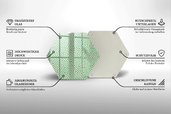 Tabla de cortar de vidrio Líneas abstractas