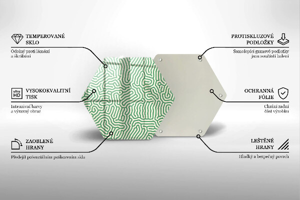 Tabla de cortar de vidrio Líneas abstractas