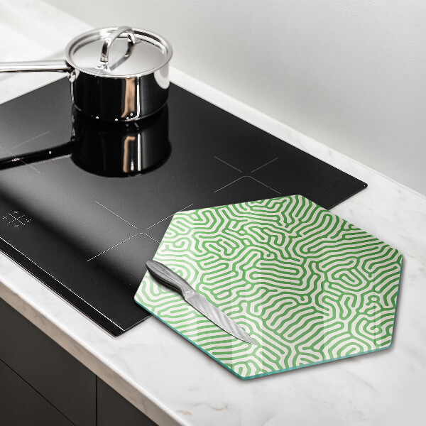 Tabla de cortar de vidrio Líneas abstractas