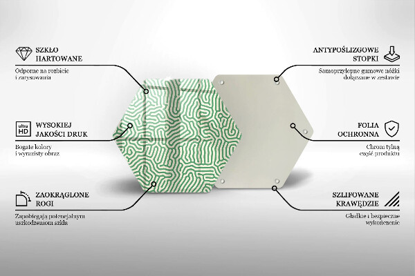 Tabla de cortar de vidrio Líneas abstractas