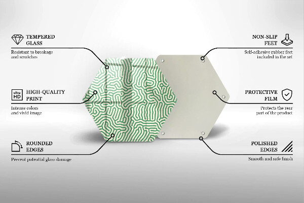 Tabla de cortar de vidrio Líneas abstractas