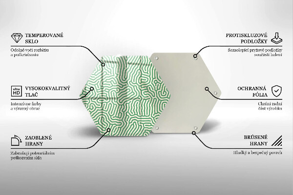 Tabla de cortar de vidrio Líneas abstractas