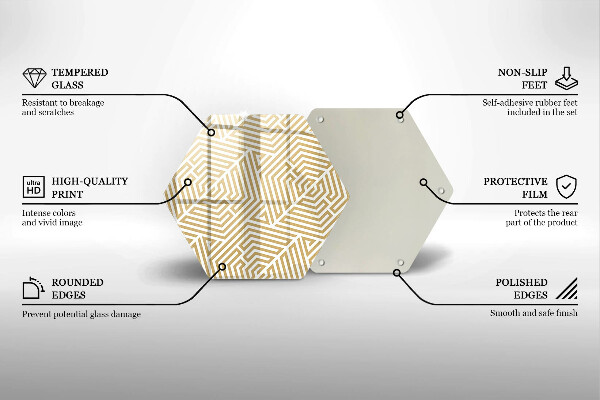 Tabla de cortar de vidrio Líneas geométricas