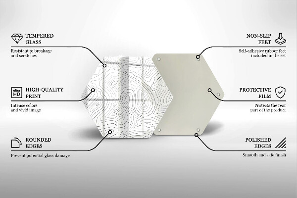 Tabla de cortar de vidrio Formas abstractas