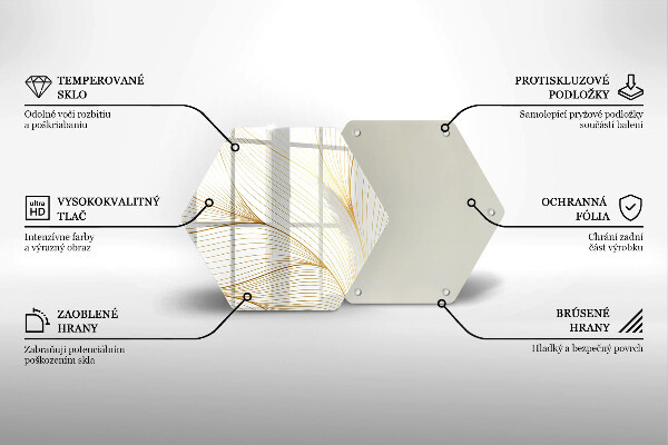 Tabla de cortar de vidrio Patrón de líneas modernas
