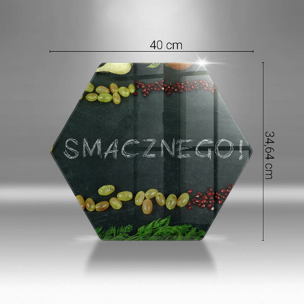 Tabla de cortar de vidrio Inscripción ¡buen provecho!