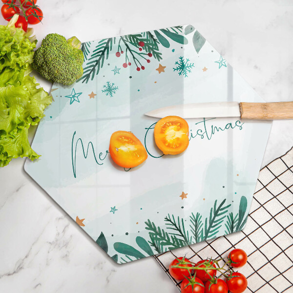 Tabla de cortar de vidrio Merry christmas