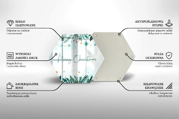 Tabla de cortar de vidrio Merry christmas