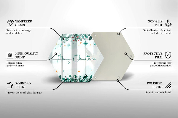 Tabla de cortar de vidrio Merry christmas