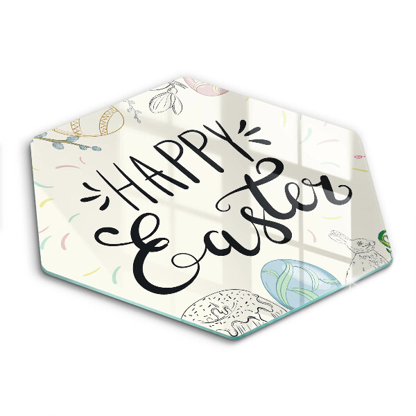 Tabla de cortar de vidrio Happy easter