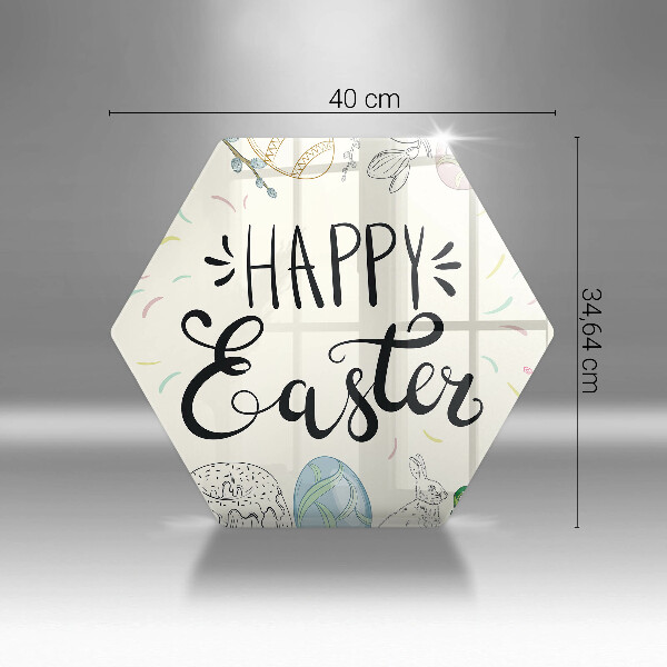 Tabla de cortar de vidrio Happy easter