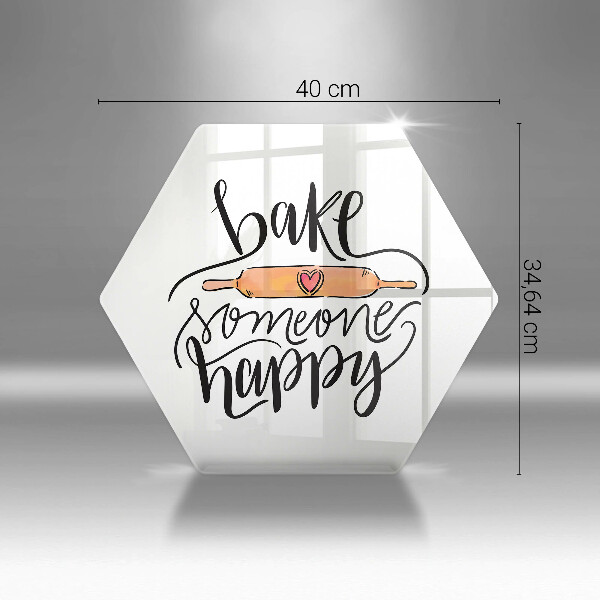 Tabla de cortar de vidrio Hornear a alguien feliz