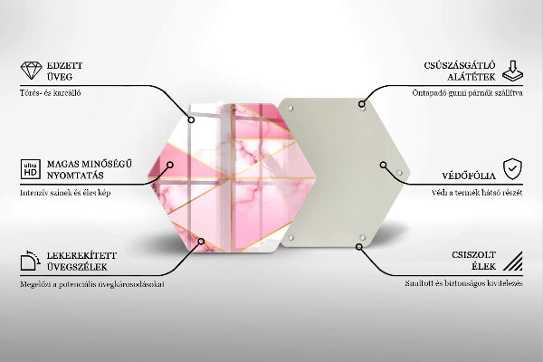 Tabla de cortar de vidrio Mármol geométrico