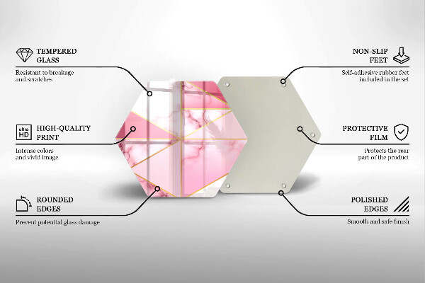 Tabla de cortar de vidrio Mármol geométrico