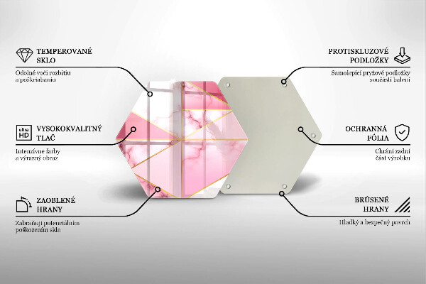 Tabla de cortar de vidrio Mármol geométrico