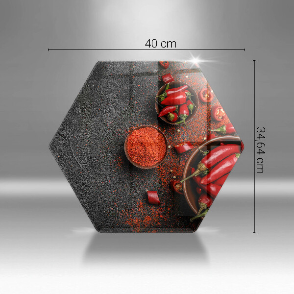 Tabla de cortar de vidrio Chiles rojos