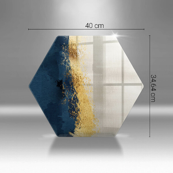 Tabla de cortar de vidrio Abstracción de oro