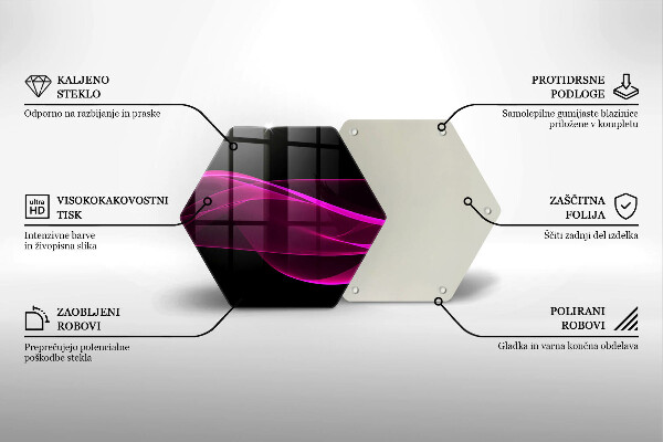 Tabla de cortar de vidrio Abstracción rosa