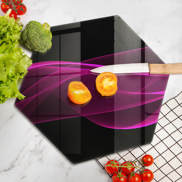 Tabla de cortar de vidrio Abstracción rosa