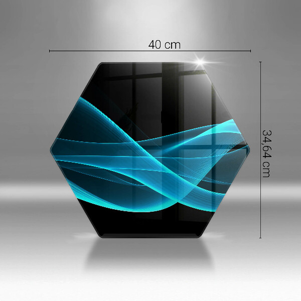 Tabla de cortar de vidrio Abstracción azul