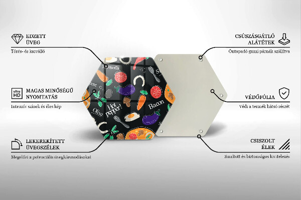 Tabla de cortar de vidrio Ilustración de comida