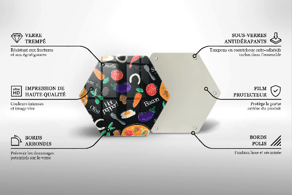 Tabla de cortar de vidrio Ilustración de comida