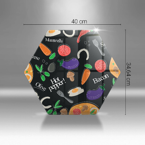 Tabla de cortar de vidrio Ilustración de comida