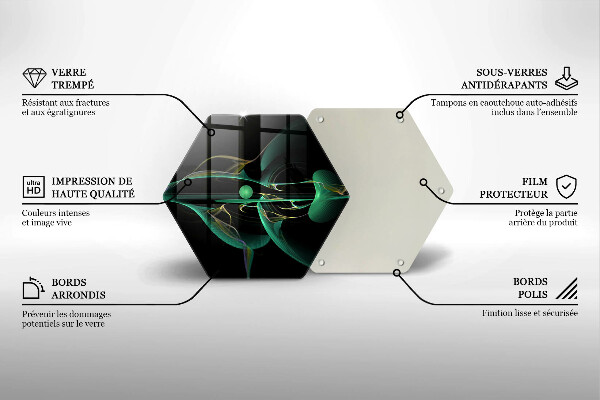 Tabla de cortar de vidrio Abstracción moderna