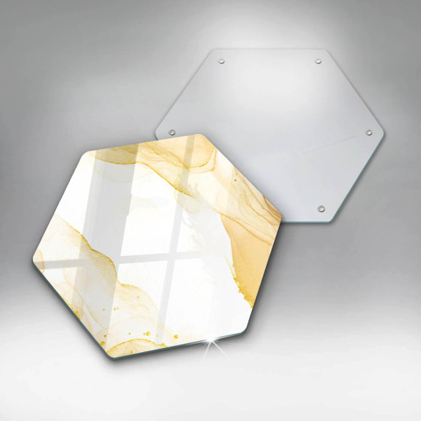 Tabla de cortar de vidrio Abstracción dorada