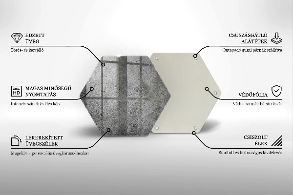 Tabla de cortar de vidrio Textura de piedra de hormigón