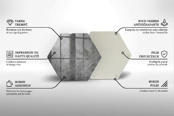 Tabla de cortar de vidrio Textura de piedra de hormigón