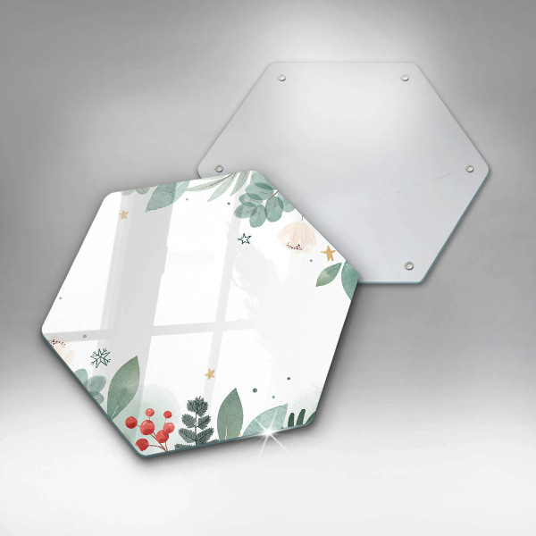 Tabla de cortar de vidrio Hojas de acuarela