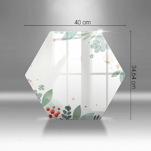 Tabla de cortar de vidrio Hojas de acuarela