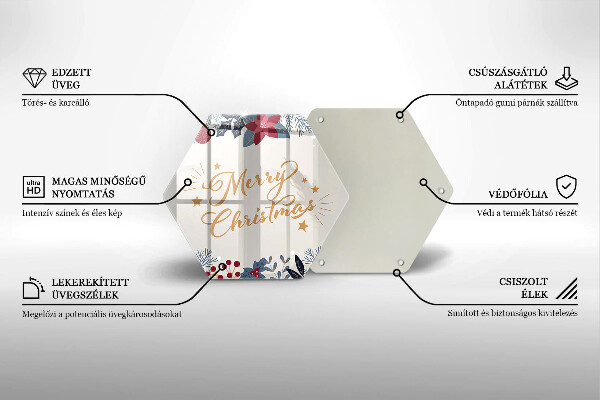 Tabla de cortar de vidrio Merry christmas