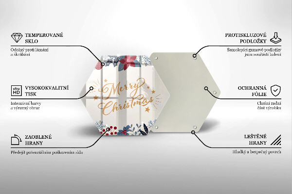 Tabla de cortar de vidrio Merry christmas